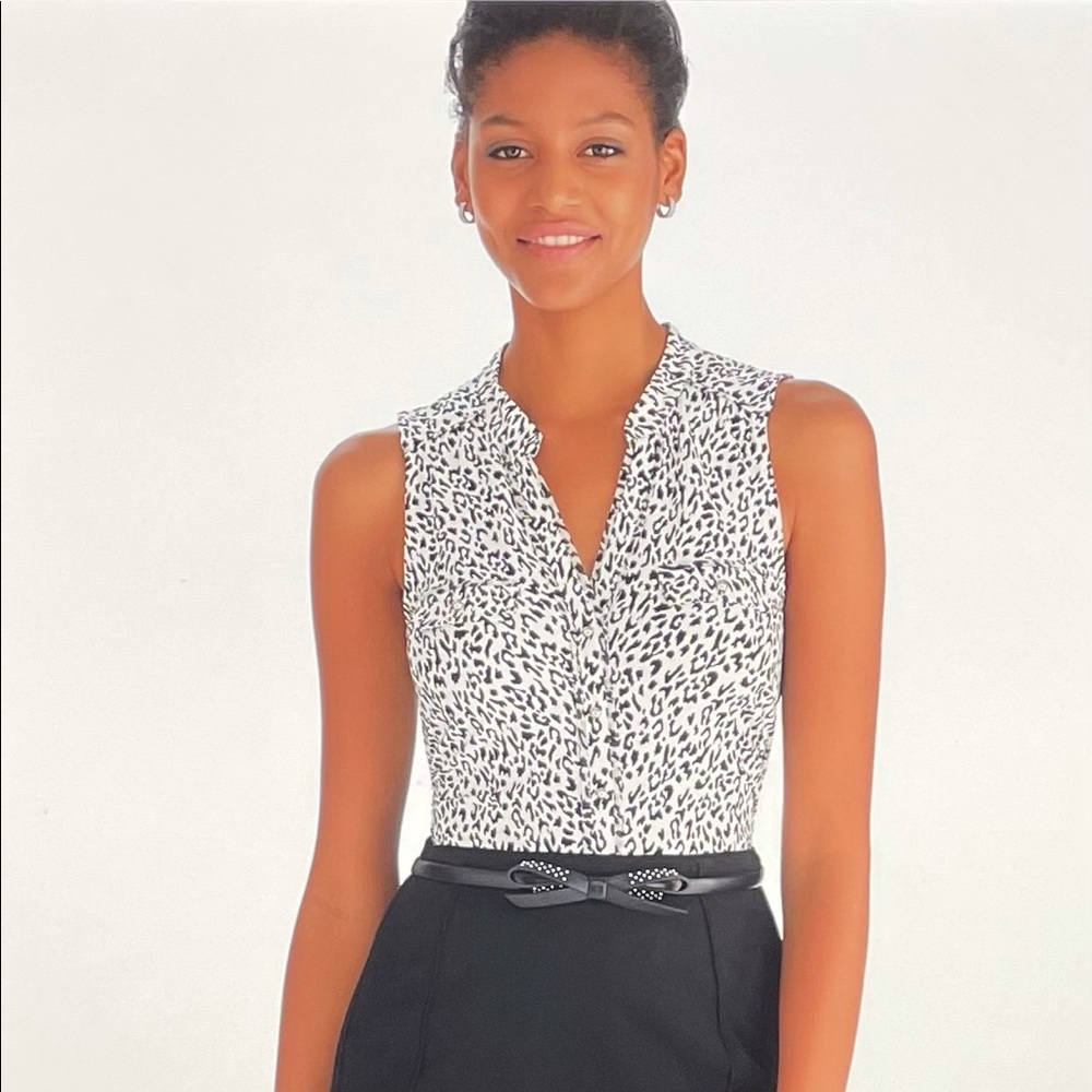 WHBM Leopard Sleeveless Top Size Small - Picture 3 of 16